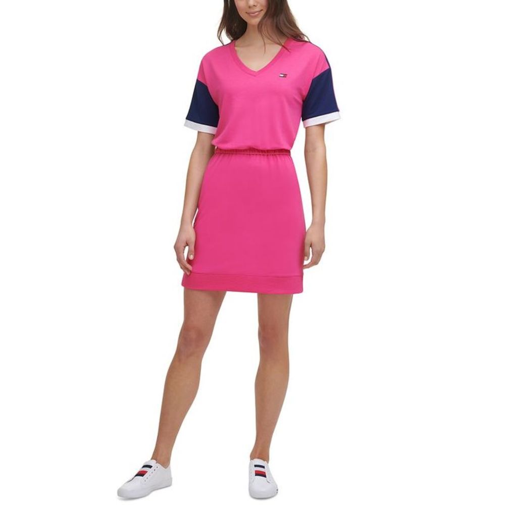 Tommy Hilfiger Women's Colorblocked Dress Pink Size XX-Large NWT